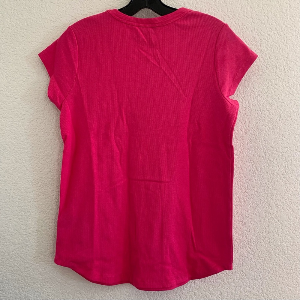 Buffalo David Bitton Short Sleeve Tee NWT Hot Pink Size M - Picture 2 of 7